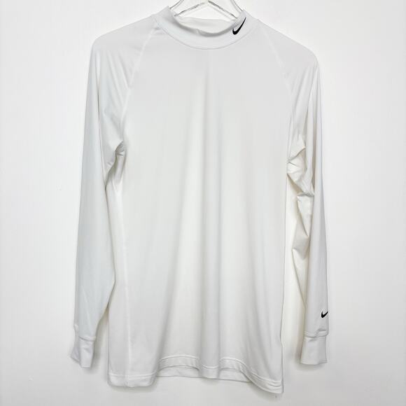 Nike Golf Dri-Fit Men's Long Sleeve White Base Layer Shirt - Picture 1 of 6